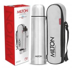 Milton Water Bottle Flip Lid Thermosteel Leak Proof Lid ISI Certified 1000ml SS