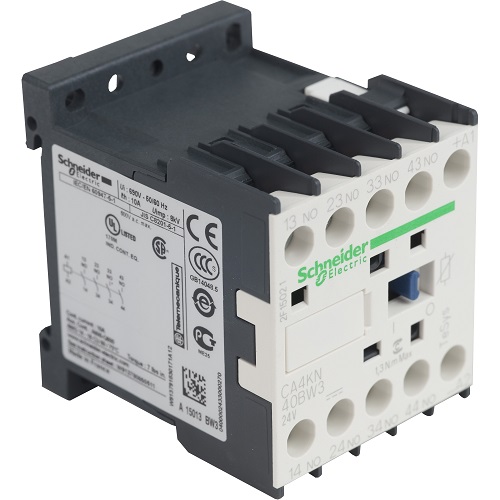 Schneider Control Relay CA4KN40 TeSys K 4NO, EW3 (48V), DC Low Consumption