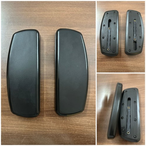 Chair Arm Pad PP Soft Foam With Fixing Nut Black 1 Pair