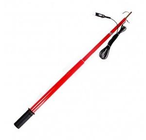 Kusam Meco Earth Discharge Rod KM-HKDR-11KV Telescopic Hook Type Highly Insulated FRP 11KV Top Section Dia  20mm Bottom Section Dia 26 mm Crocodile Clamp Earthing Cable 4 Sqmm 4 mtr Length 45Kv Auto Fit During Extracts