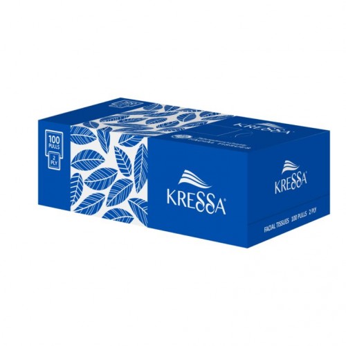 Kressa  Facial Tissue Box 2 Ply 100 Sheets 20 X 20 CM