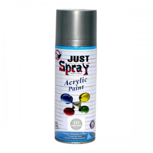 Just Spray Paint Multipurpose 400ml 117 Bright Silver