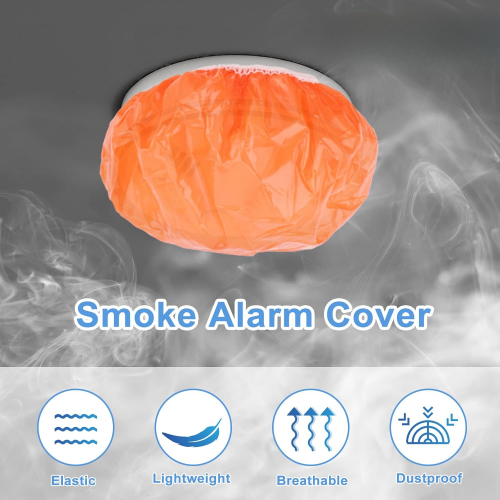 Smoke Detector Dust Covers Fire Alarm Reusable Orange Color