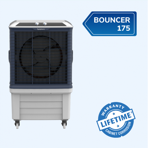 Symphony Air Cooler Bouncer 175 Max With Three Sided Honeycomb Pad Tank Capacity 165 Ltr
