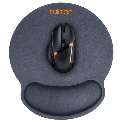 Tukzer Mouse Pad Memory Foam Cushion with Wrist Support Ergonomic Design Size 9x8x0.8 inch