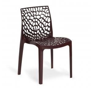 Supreme Armless Chair Olive Plastic Weight Bearing Upto 220 Kg Dimensions 52.5x51x80.5 CM Color Globus Brown