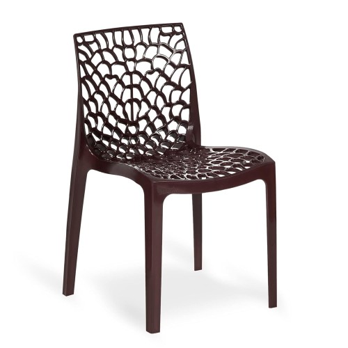 Supreme Armless Chair Olive Plastic Weight Bearing Upto 220 Kg Dimensions 52.5x51x80.5 CM Color Globus Brown