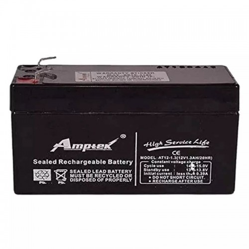 Amptek Battery AT12-1.3 SMF Sealed Rechargeable 12v 1.3Ah