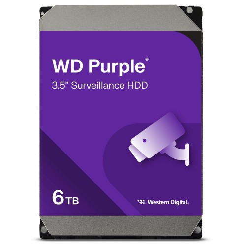 Western Digital Surveillance Hard Drive WD64PURZ 6TB Purple SATA Interface Up to 175MB/s 570g