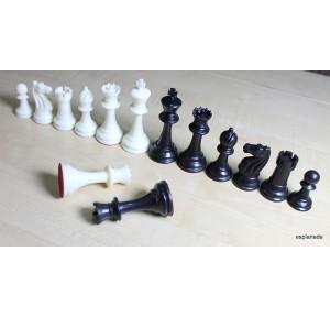 Chess Board Pieces Set Plastic Size of King 9.2 CM Black/Gold