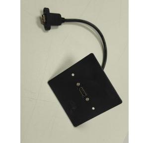 MS HDMI Wall Plate 1 Port 4K Keystone Female to Female Black Color