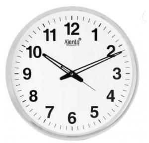 Ajanta Wall Clock 397 Abstract Quartz Analog Size 32x32x3.5 cm White Pack of 2