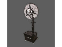 Rexton Mist Fan Heavy Duty 26inch With 41Ltr Water Tank Black Trolley Type