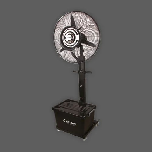 Rexton Mist Fan Heavy Duty 26inch With 41Ltr Water Tank Black Trolley Type
