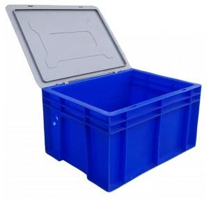 Aristo Crate Plastic With Lid 650xW450xH315 mm Blue