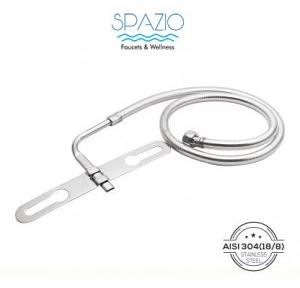 Spazio Multi Type Jet Spray/Toilet Jet/Toilet Bidet Hands-Free Spray 304 Grade Stainless Steel With 1.5 Meter Heavy PVC Hose Chrome