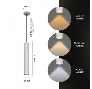 Compact Gold Hanging Pendant Cob Light 10W Cool White 53 X 80mm