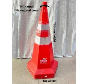 Nilkamal Safety Cone Height 750mm Weight 4kg With 10ft Plastic Rope