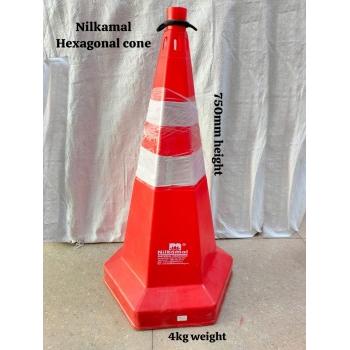 Nilkamal Safety Cone Height 750mm Weight 4kg With 10ft Plastic Rope