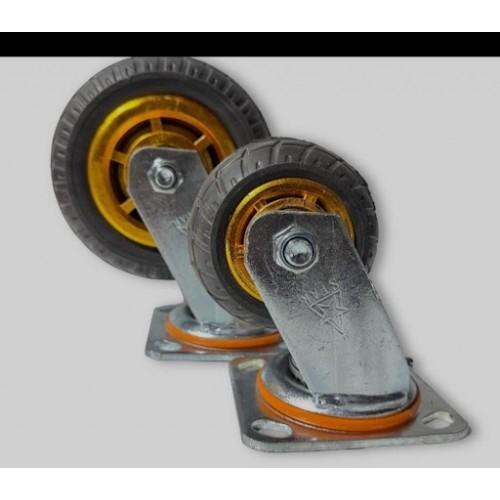 GBL Foam Rubber Caster Wheel With Ball Bearing Thickness 5.5mm 100 X 50mm