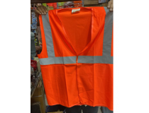 Safety Jacket Polyester Hi Visibility 220 GSM With 2 inch Reflective Single Strip Colour Orange