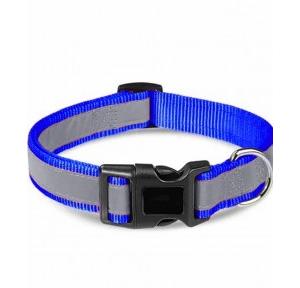 Pawxie Dog Collar Reflective Comfortable Adjustable Size For 24-35 kg Blue Large