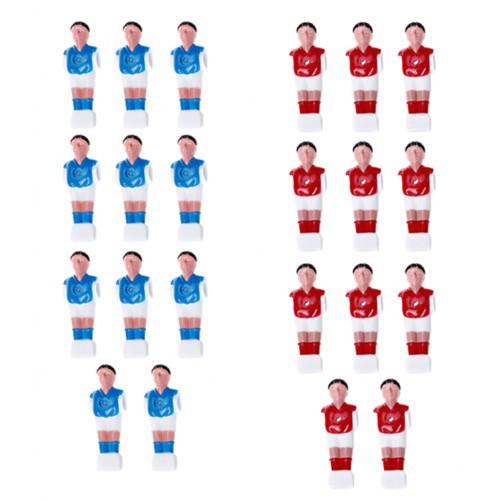 Swiss Foosball Table Players 22 Players Set Two Different Color Blue and Red