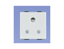 Anchor Woods Socket 60018 Twin Round 2 Module White 6A 3 Pin