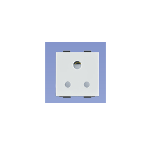 Anchor Woods Socket 60018 Twin Round 2 Module White 6A 3 Pin