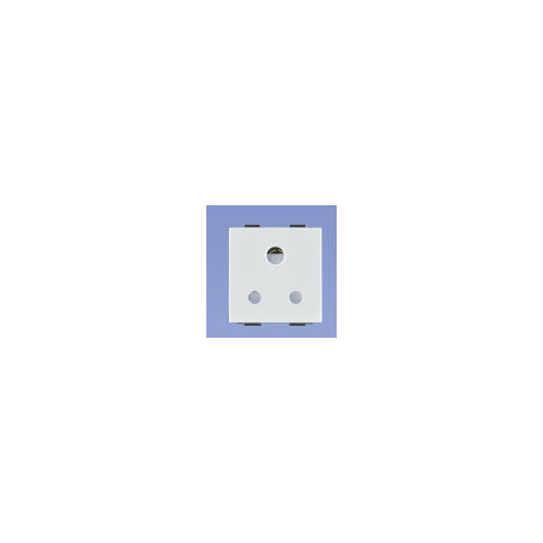 Anchor Woods Socket 60018 Twin Round 2 Module White 6A 3 Pin