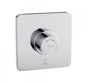 Jaquar Metropole Flush Valve FLV-CHR-1095NSQ Regular 32mm Size Concealed Body with Exposed Shut off Provision and 100mm Square Plate