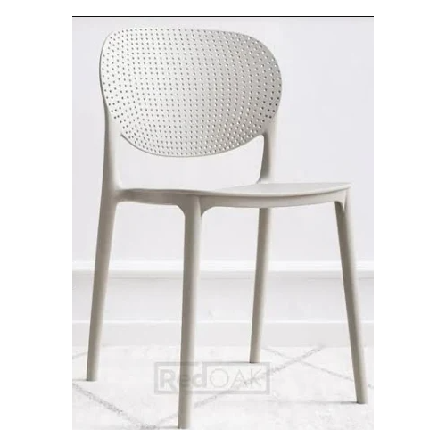 Cafe Chair N-1079 Frame Single Mounted High Quality Polypropylene Seat and Back Single Moulded Stackable Backrest W17xH12 inch Seat W15xD16 inch Total Height 17 inch White