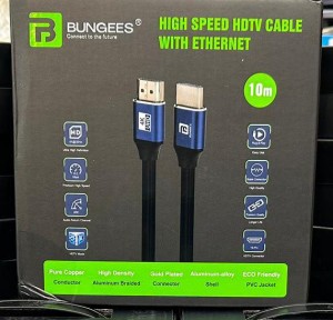 Bungees HDMI Cable 4K 60Hz 1080P With Ethernet 18 Gbps Speed 10 Mtr 4K Ultra HD