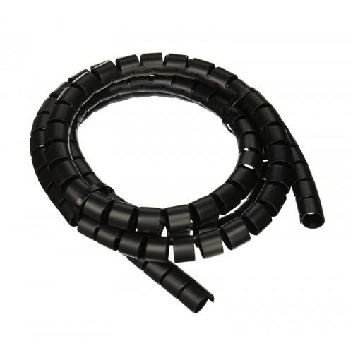 Spiral Cable Wrap 12 mm Sleeve Black 1 mtr