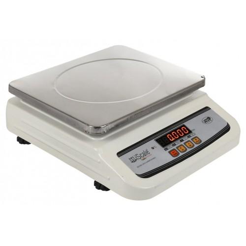 iScale i-02 30Kg x 1gm Commercial Scale With Stamp & Certificate 250x300 MM SS Pan, Front & Back Red Display Rechargeable
