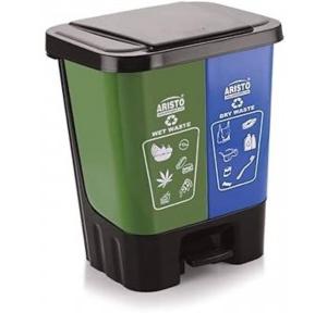 Aristo Twin Dustbin Dry and Wet Plastic 35 ltr