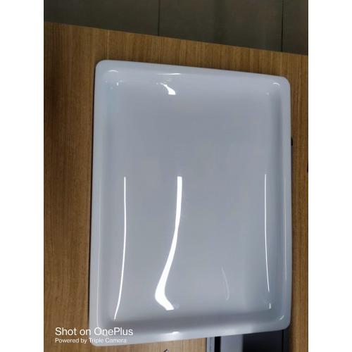 Serving Tray Finish High Gloss White Acrylic Rectangular 12x16 inch