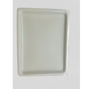 Serving Tray Finish High Gloss White Acrylic Rectangular 12x16 inch
