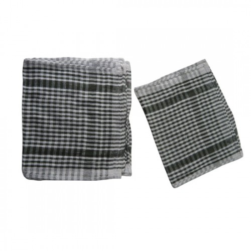 Big Checked Cloth Black