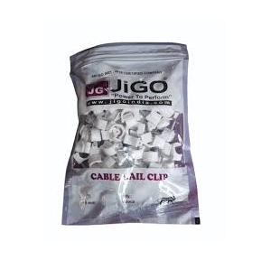 PVC Cable Clips With Metal Nails 6 MM White Pack of 100