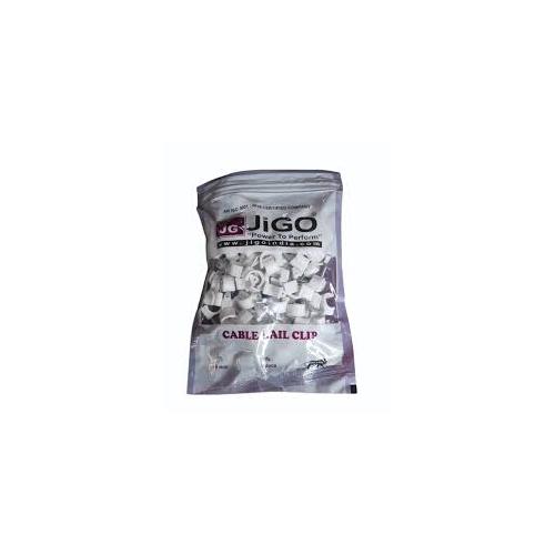 PVC Cable Clips With Metal Nails 6 MM White Pack of 100