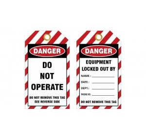 Asian Loto Do Not Operate Lockout Tag ALC-SPL Double Color Printing