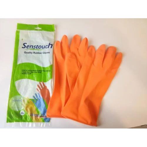 Senstouch Hand Gloves Rubber Orange 1 Pair