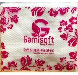 Gamisoft Tissue Paper Napkin 2Ply 10x10cm Pack of 50