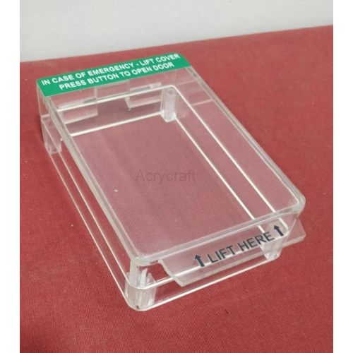 Acrylic Cover For Manual Call Point Size 125x150x50 mm