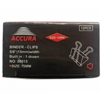 Accura Binder Clips 15mm Pack of 12