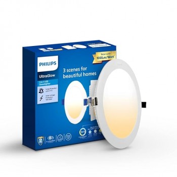Phillips Round LED Downlight DN17215S Ultra Glow Polycarbonate 15W Tunable White 140mm