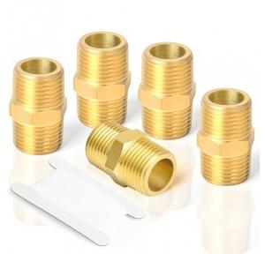 Adapter Hex Nipple Pipe Fitting 1 inch Male to Male Brass