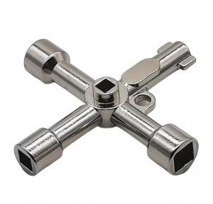 Electrical Cabinet Key 4 IN 1 Surface Polished Antirust 4 Way Utilities Key