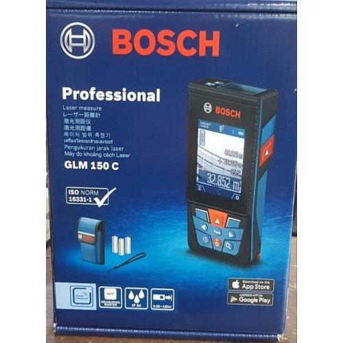 Bosch Laser Measure GLM 150 C Distance Meter 150 Meter With Bluetooth Smart 2.8” IPS Colour Display with Extra Robust Cover Glass